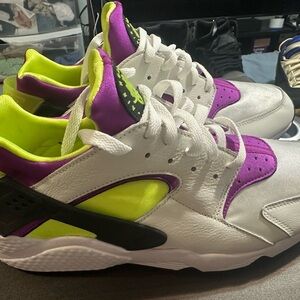 Nike Air Hurache Men's Size 12M Yellow White Purple
